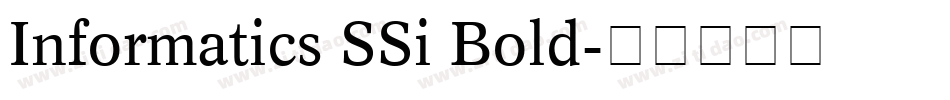 Informatics SSi Bold字体转换